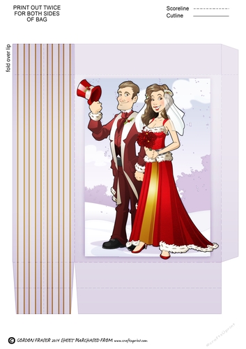 Christmas Wedding Couple Mini Gift Bag