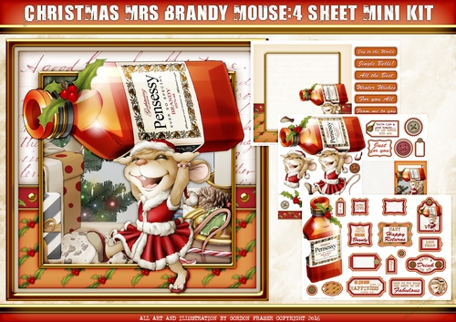 Mrs Christmas Brandy Mouse 4 Sheet Mini Kit