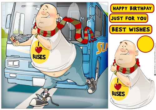 Bus Spotter Dude 2 8x8 Quick Card