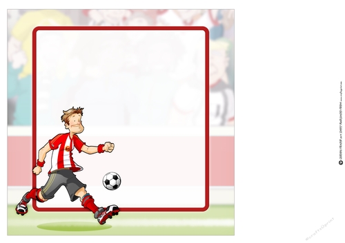 Football Dude Red, White and Yellow 8x8 Quick Card Insert