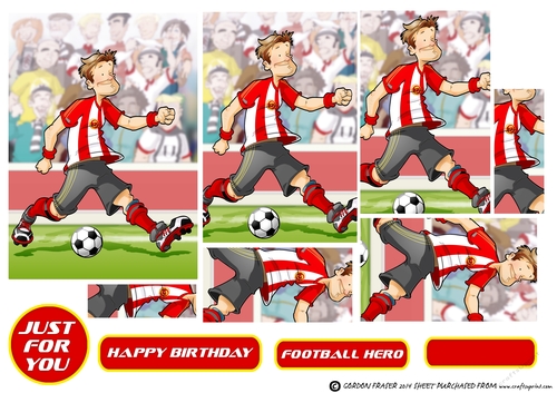 Football Dude Red, White and Yellow Pyramid