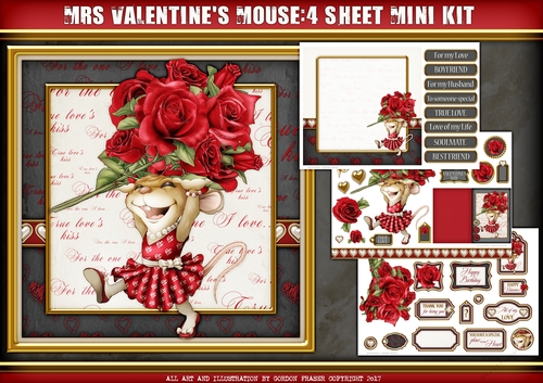 Mrs Valentines Mouse 4 Sheet Mini Kit