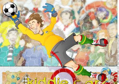 Football Dude Goalkeeper Yellow A4.