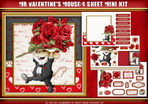 Mr Valentines Mouse 4 Sheet Mini Kit