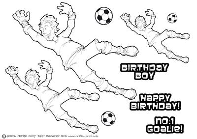 Football Goalkeeper Dude Digi Stamp.