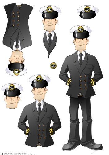 Navy Sailor Officer Dude Decoupage Sheet