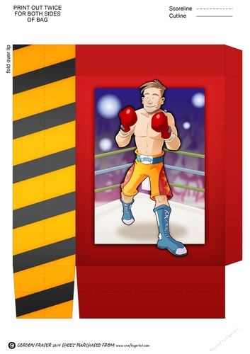 Boxer Dude Yellow mini Gift Bag