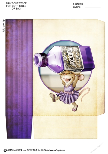 Mrs Sloe Gin Mouse Mini Gift Bag