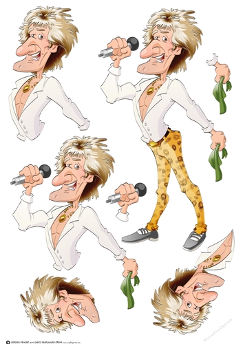 Rock Star Dude Decoupage Sheet
