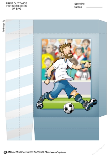 Football Dude White and Blue Beard Mini Gift Bag