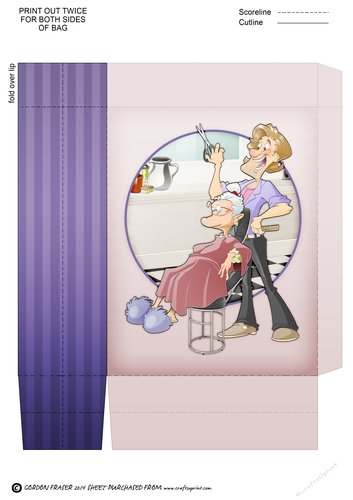 Hair Dresser Dude Mini Gift Bag