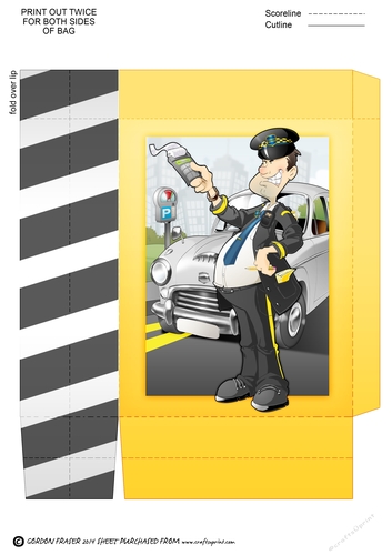 Traffic Warden Dude Mini Gift Bag