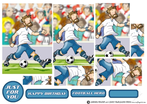Football Dude White and Blue Beard Pyramid