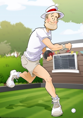 Lawn Bowls Dude 3 A4