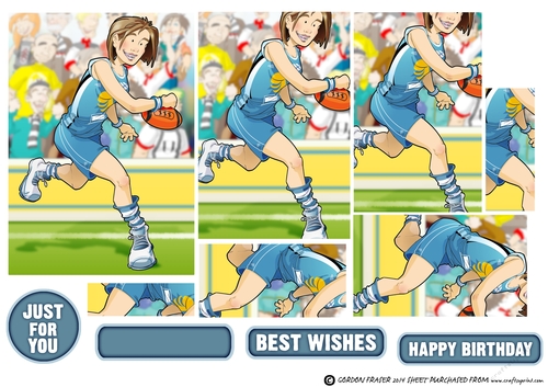 Aussie Rules Football Dudess Blue Pyramid