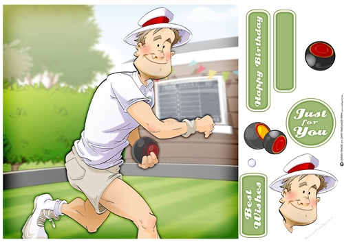 Lawn Bowls Dude 3 8x8
