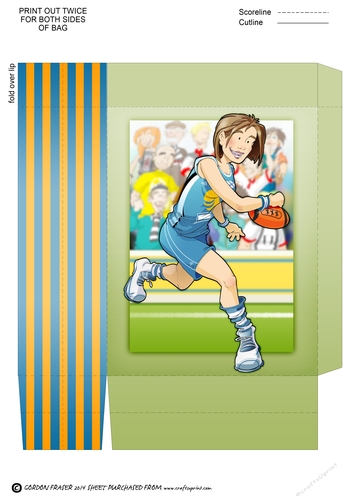 Aussie Rules Football Dudess Blue Mini Gift Bag