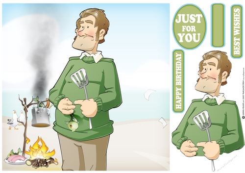 Burning BBQ Dude 8x8