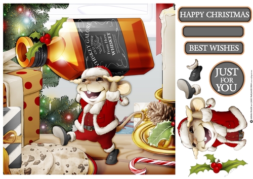Mr Christmas Whiskey Mouse 8x8
