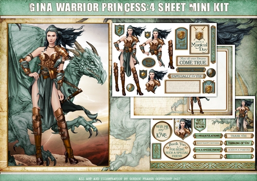 Gina Warrior Princess 4 Sheet Mini Kit (Aqua)