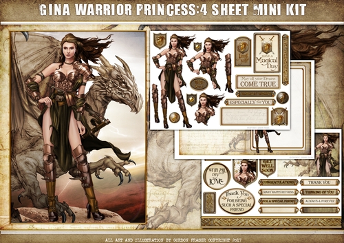 Gina Warrior Princess 4 Sheet Mini Kit (Brown)