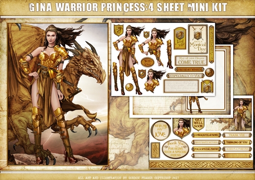 Gina Warrior Princess 4 Sheet Mini Kit (Gold)