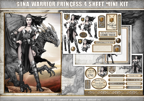 Gina Warrior Princess 4 Sheet Mini Kit (Goth)