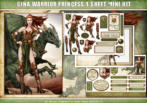 Gina Warrior Princess 4 Sheet Mini Kit (Green)
