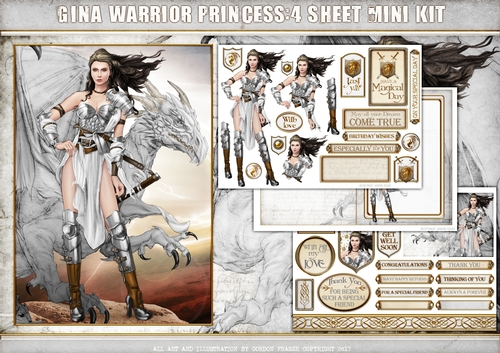 Gina Warrior Princess 4 Sheet Mini Kit (White)