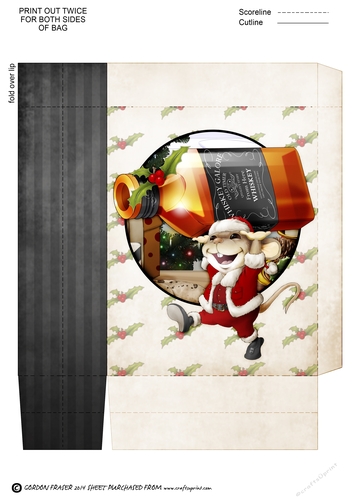 Mr Christmas Whiskey Mouse Mini Gift Bag