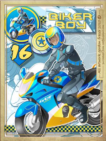 Biker Dude Blue Kit.