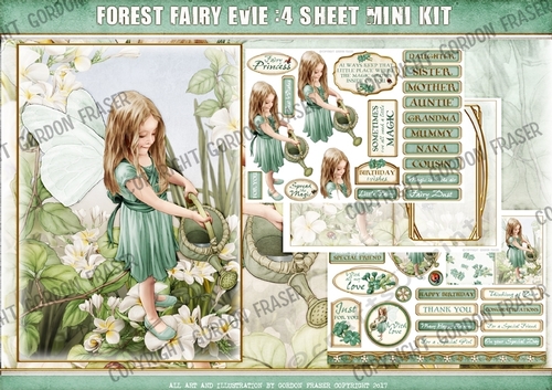 Forest Fairy Evie 4 Sheet Mini Kit Aqua