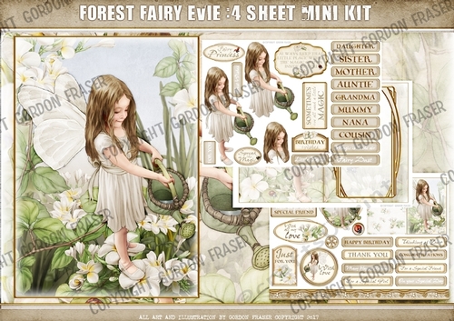 Forest Fairy Evie 4 Sheet Mini Kit Cream