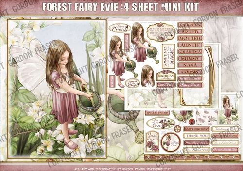 Forest Fairy Evie 4 Sheet Mini Kit Dark Pink