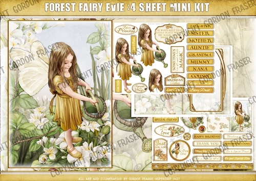 Forest Fairy Evie 4 Sheet Mini Kit Gold