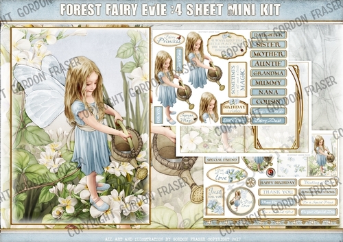 Forest Fairy Evie 4 Sheet Mini Kit Light Blue