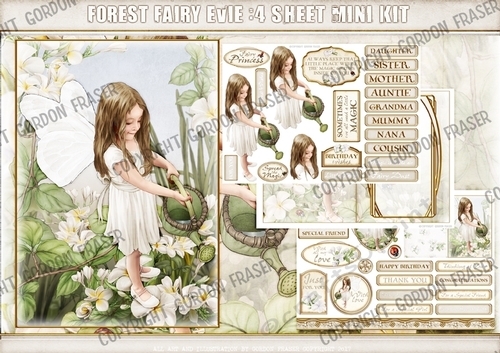 Forest Fairy Evie 4 Sheet Mini Kit White