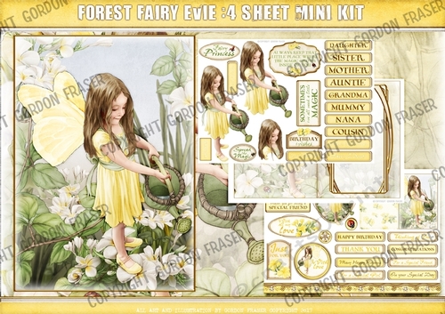 Forest Fairy Evie 4 Sheet Mini Kit Yellow