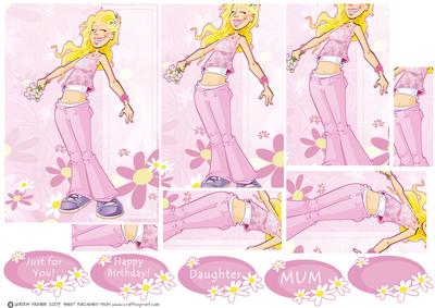 Pink Flower Girl Pyramid.