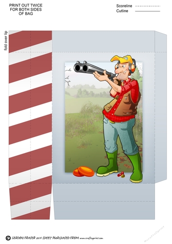 Clay Pigeon Shooting Dude Mini Gift Bag