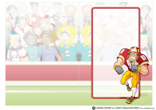 American Football Dude (Red and Yellow) Insert
