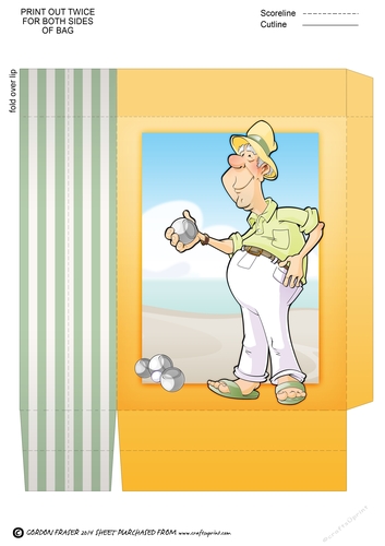 French Boules Dude Mini Gift Bag