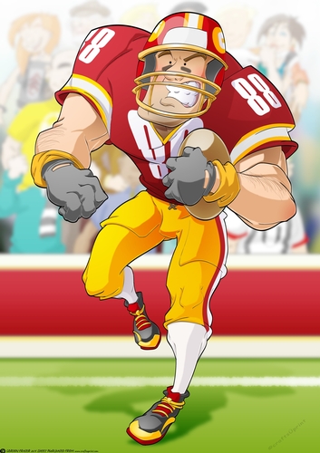 American Football Dude (Red and Yellow) A4