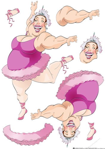 Ballerina Dudess Pink Decoupage Sheet