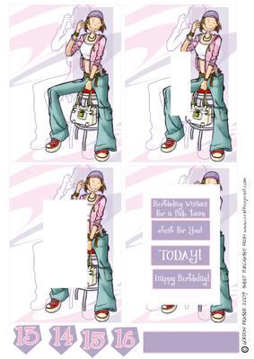 13,14,15,16 Teenage Girl Chilling Inverted Pyramid.