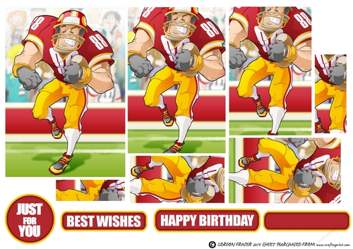American Football Dude (Red and Yellow) Pyramid