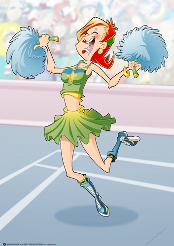 Cheerleader Dudess (Green) A4