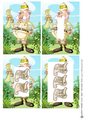 Old Explorer Dude Inverted Pyramid.