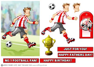 Football Dude Red Quick Card.