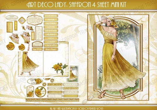 Art Deco Lady Saffron Gold Mini Kit